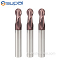Carbidul solid 2 Flutes Ball End Mill